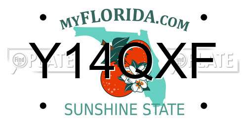 Y14QXF Florida License Plate