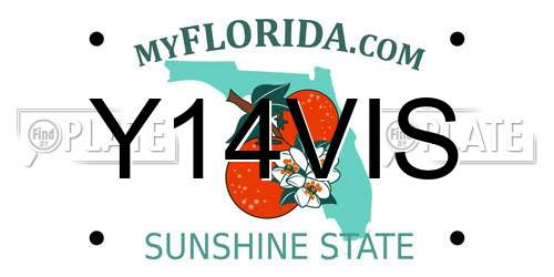 Y14VIS Florida License Plate