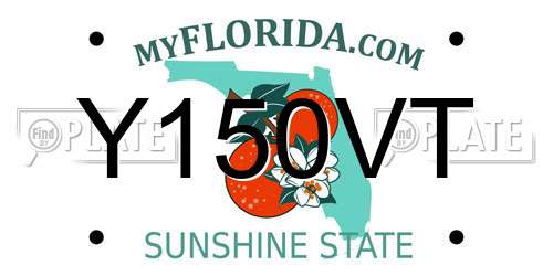 Y150VT Florida License Plate