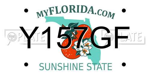 Y157GF Florida License Plate