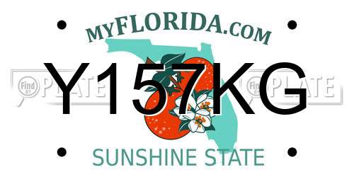 Y157KG Florida License Plate