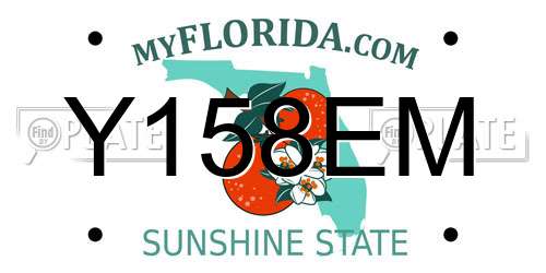 Y158EM Florida License Plate