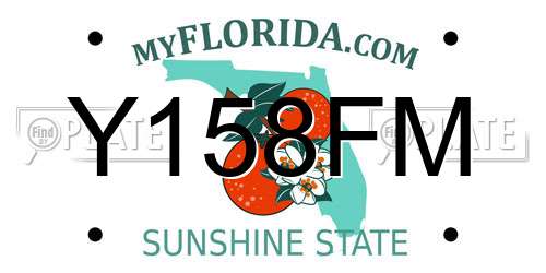 Y158FM Florida License Plate