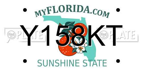 Y158KT Florida License Plate