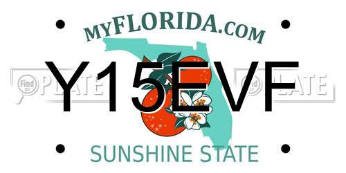Y15EVF Florida License Plate