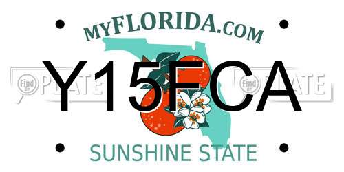 Y15FCA Florida License Plate