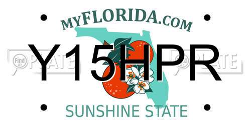 Y15HPR Florida License Plate