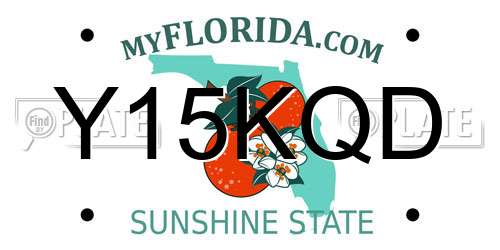 Y15KQD Florida License Plate