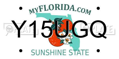 Y15UGQ Florida License Plate