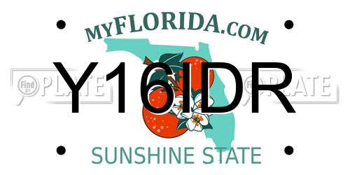 Y16IDR Florida License Plate