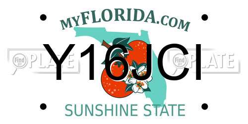 Y16JCI Florida License Plate