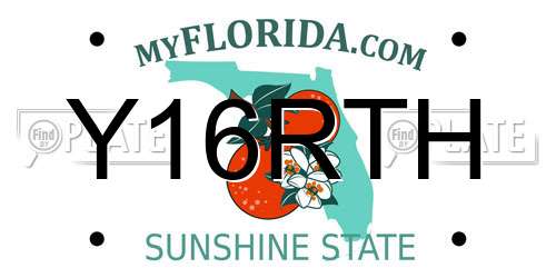 Y16RTH Florida License Plate