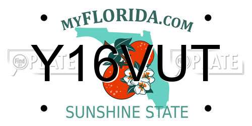 Y16VUT Florida License Plate