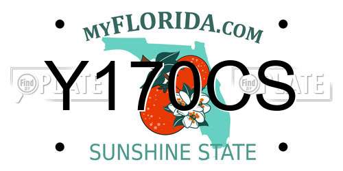 Y170CS Florida License Plate