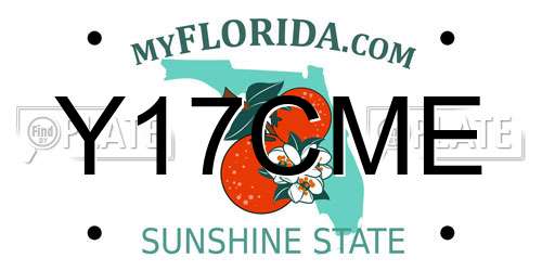 Y17CME Florida License Plate