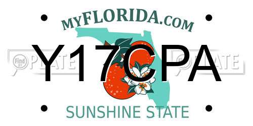 Y17CPA Florida License Plate