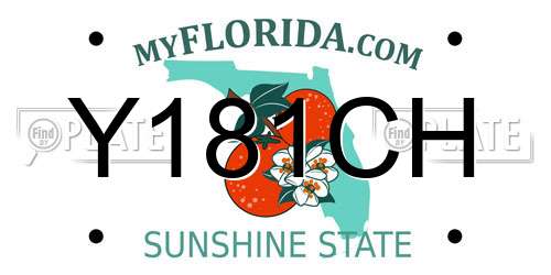 Y181CH Florida License Plate