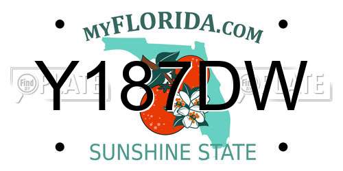 Y187DW Florida License Plate