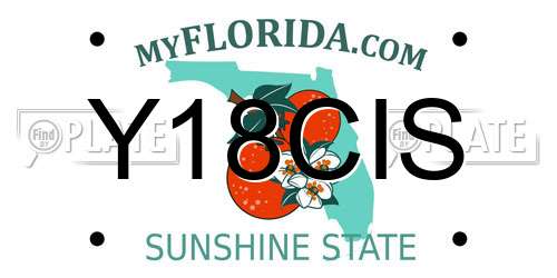 Y18CIS Florida License Plate