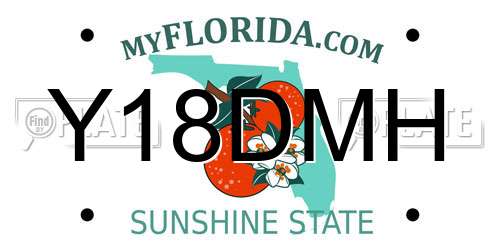 Y18DMH Florida License Plate