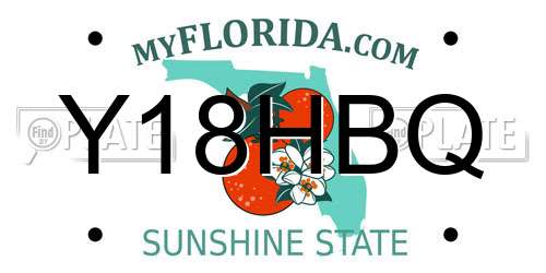 Y18HBQ Florida License Plate
