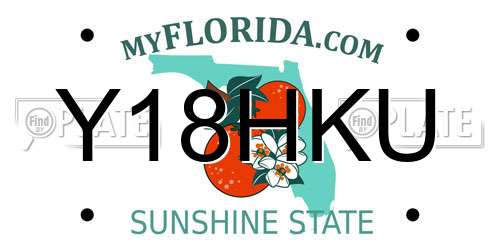 Y18HKU Florida License Plate