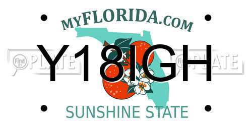 Y18IGH Florida License Plate