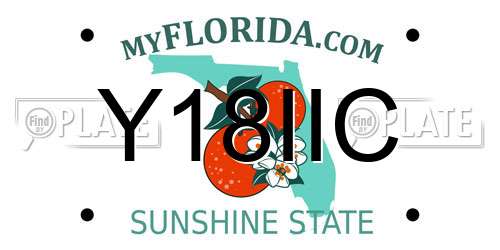 Y18IIC Florida License Plate