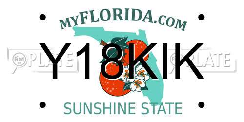 Y18KIK Florida License Plate
