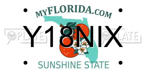Y18NIX Florida License Plate