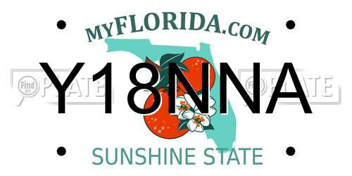 Y18NNA Florida License Plate