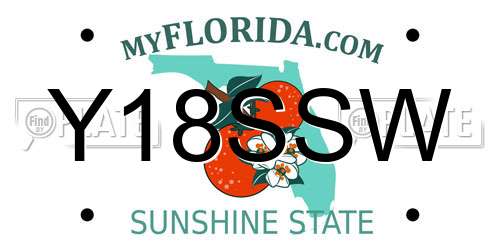 Y18SSW Florida License Plate