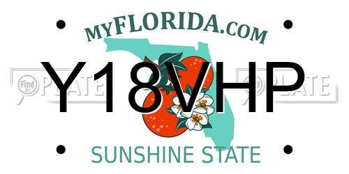 Y18VHP Florida License Plate