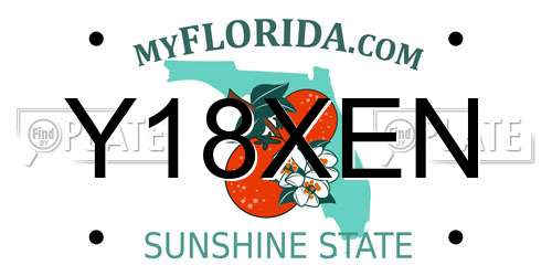 Y18XEN Florida License Plate