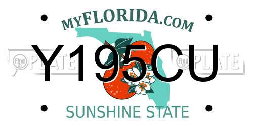 Y195CU Florida License Plate