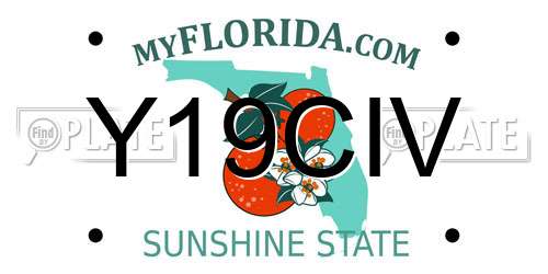 Y19CIV Florida License Plate