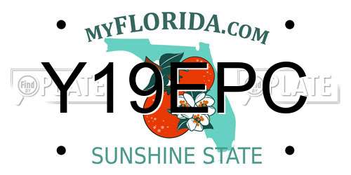 Y19EPC Florida License Plate