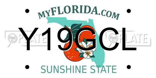 Y19GCL Florida License Plate