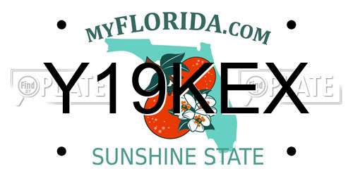 Y19KEX Florida License Plate