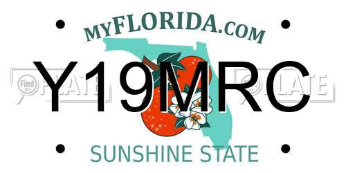 Y19MRC Florida License Plate