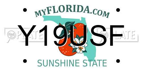 Y19USF Florida License Plate
