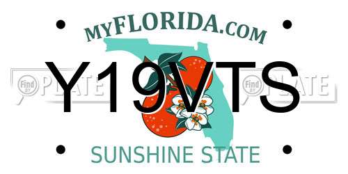 Y19VTS Florida License Plate
