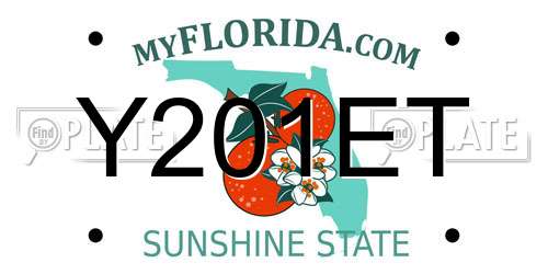 Y201ET Florida License Plate