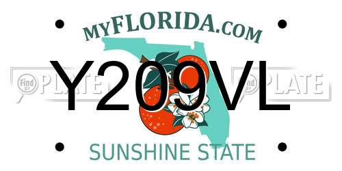 Y209VL Florida License Plate