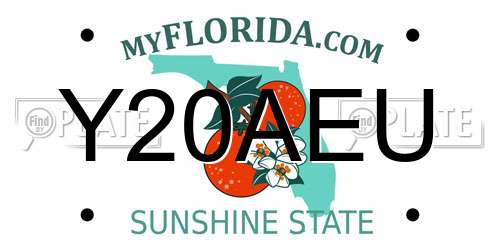 Y20AEU Florida License Plate