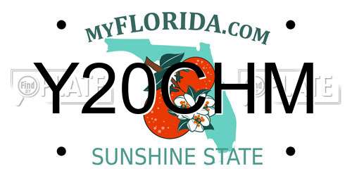 Y20CHM Florida License Plate
