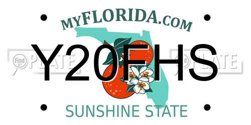 Y20FHS Florida License Plate