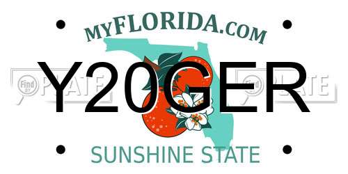 Y20GER Florida License Plate