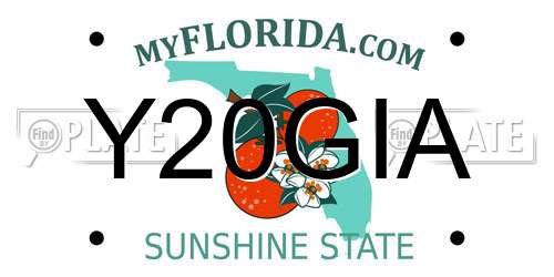 Y20GIA Florida License Plate