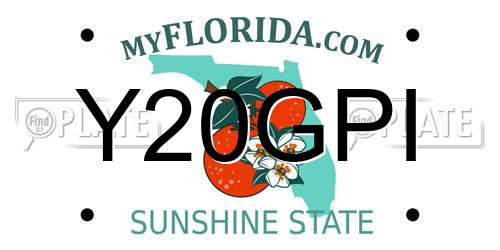 Y20GPI Florida License Plate